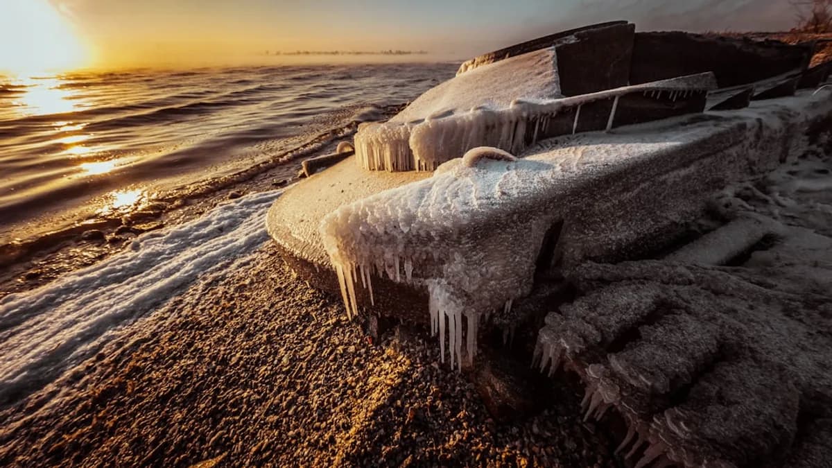 a large rock on a beach
