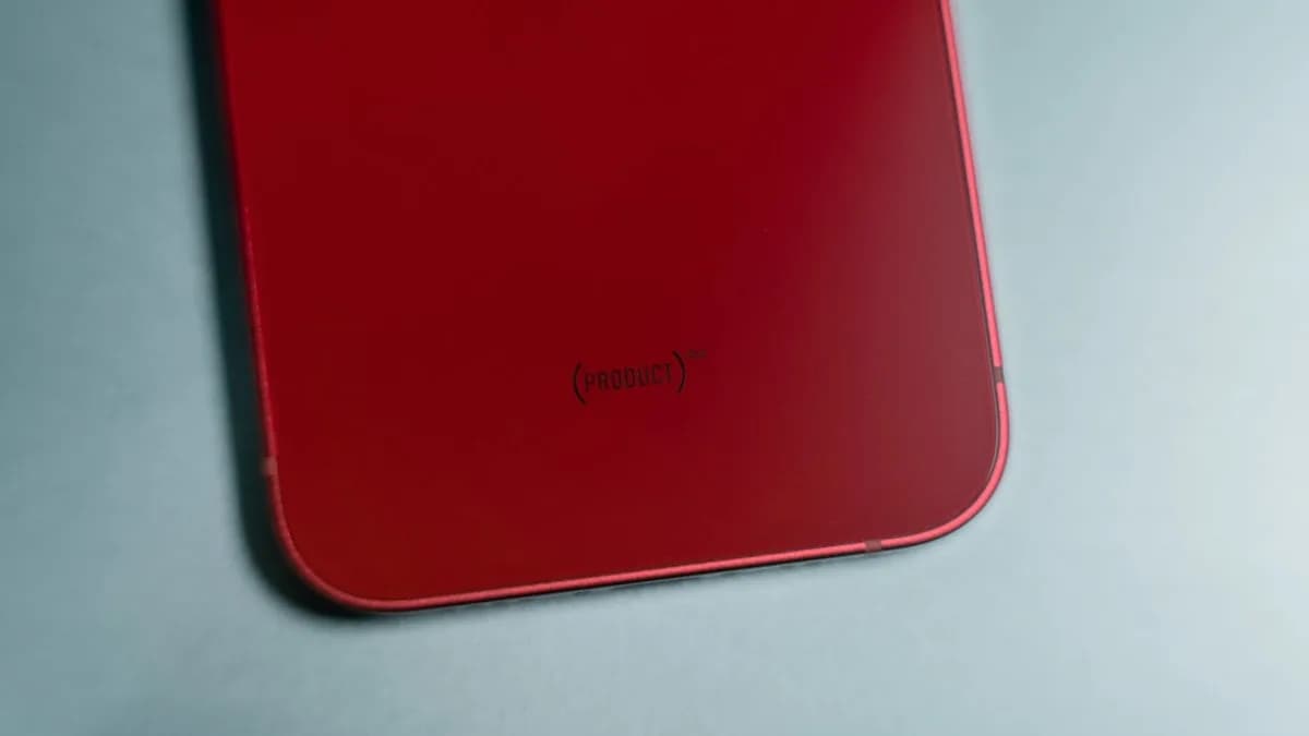 a close up of a red cell phone