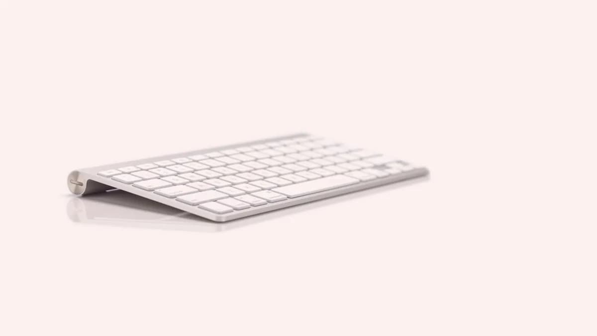 Apple wireless keyboard 1 against white background