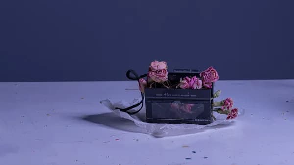 a bunch of flowers sitting on top of a white table
