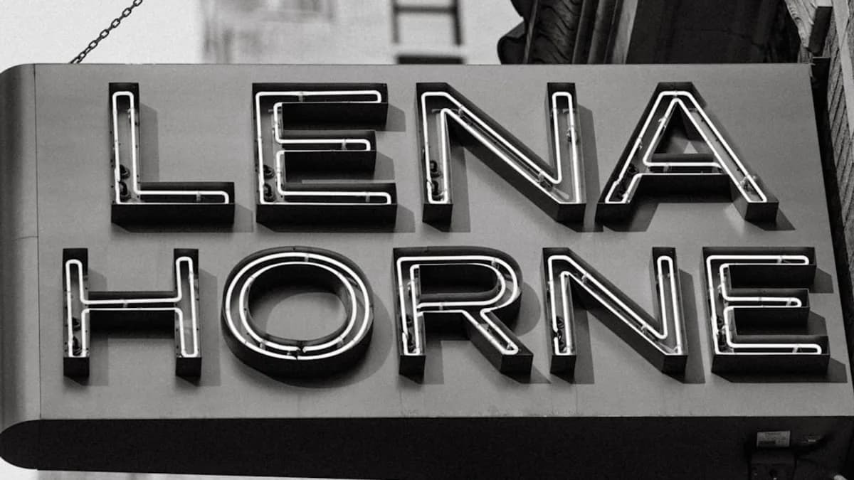 Lena horne sign on a building