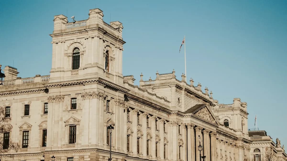 Grand historic building with ornate architecture and clear sky