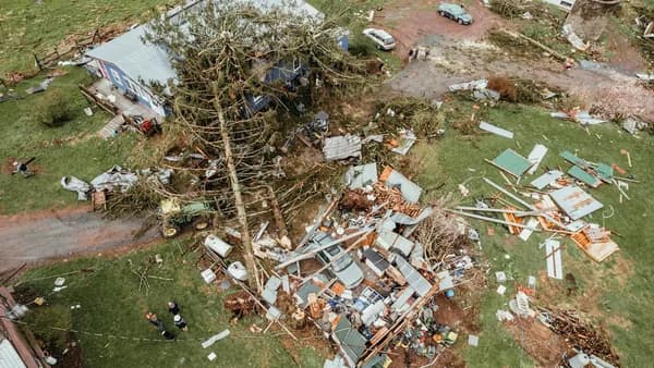 a house that has been destroyed by a tornado