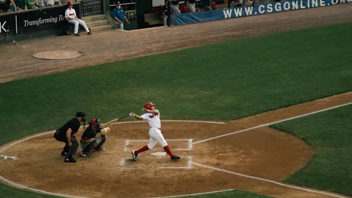 a baseball player swinging a bat
