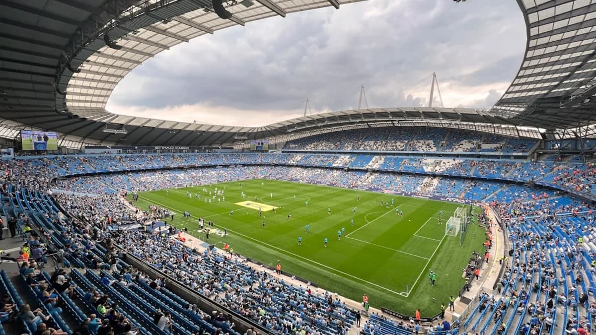 a stadium filled with people