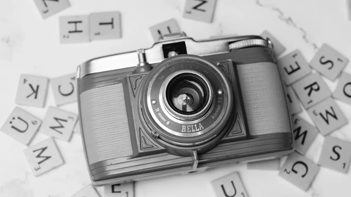 a camera sitting on top of a table