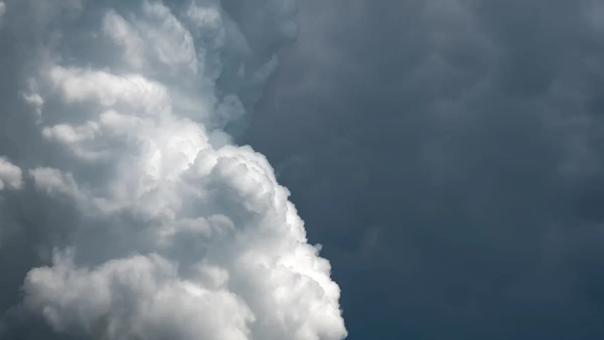white clouds and blue sky