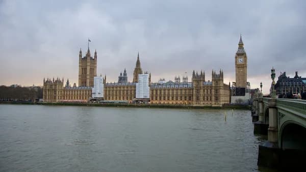 the big ben clock tower towering over the city of london