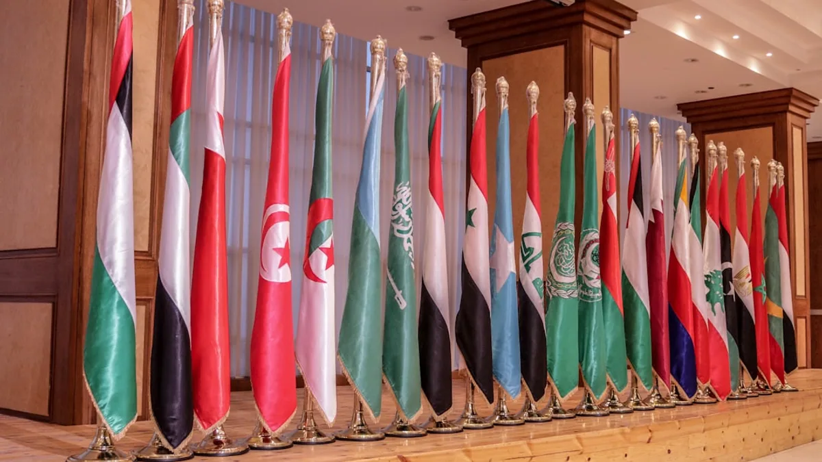 a row of colorful umbrellas