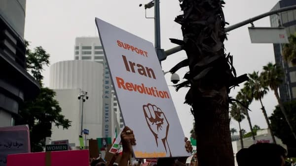 a large sign with a message