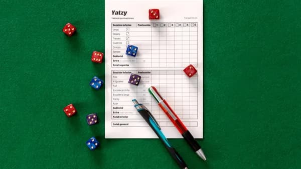 assorted-color dice on green surface