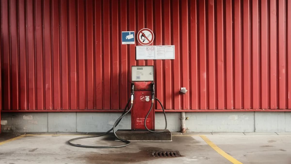 gray and black gas pump