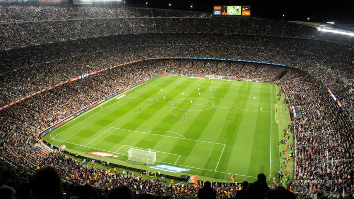 people watching soccer game in stadium