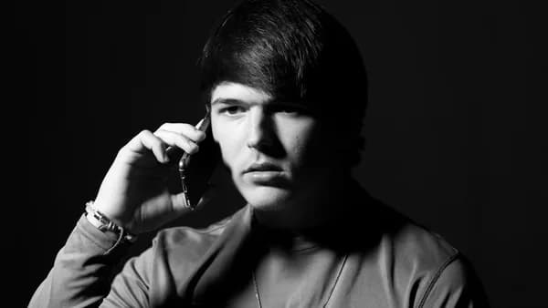 man holding smartphone