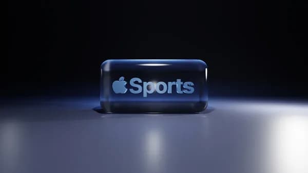 Apple sports logo on a reflective surface