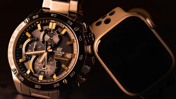 Analog and digital watches side by side
