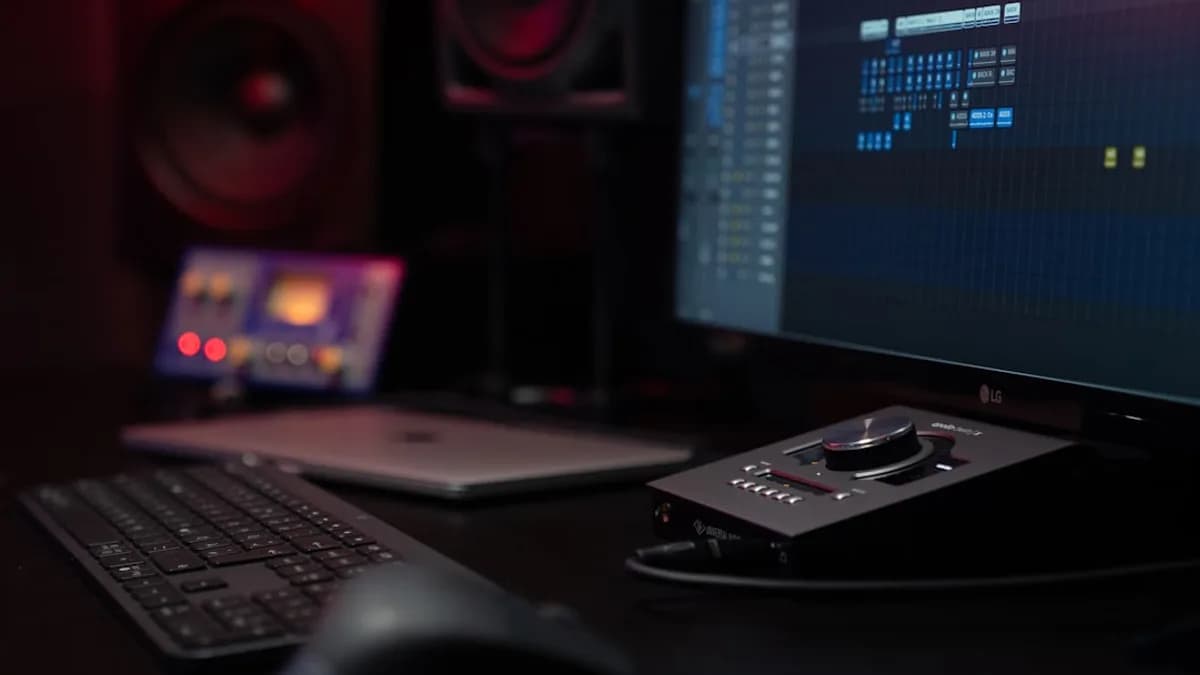 black remote control beside black computer keyboard