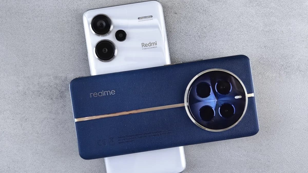 Two smartphones with distinctive camera designs