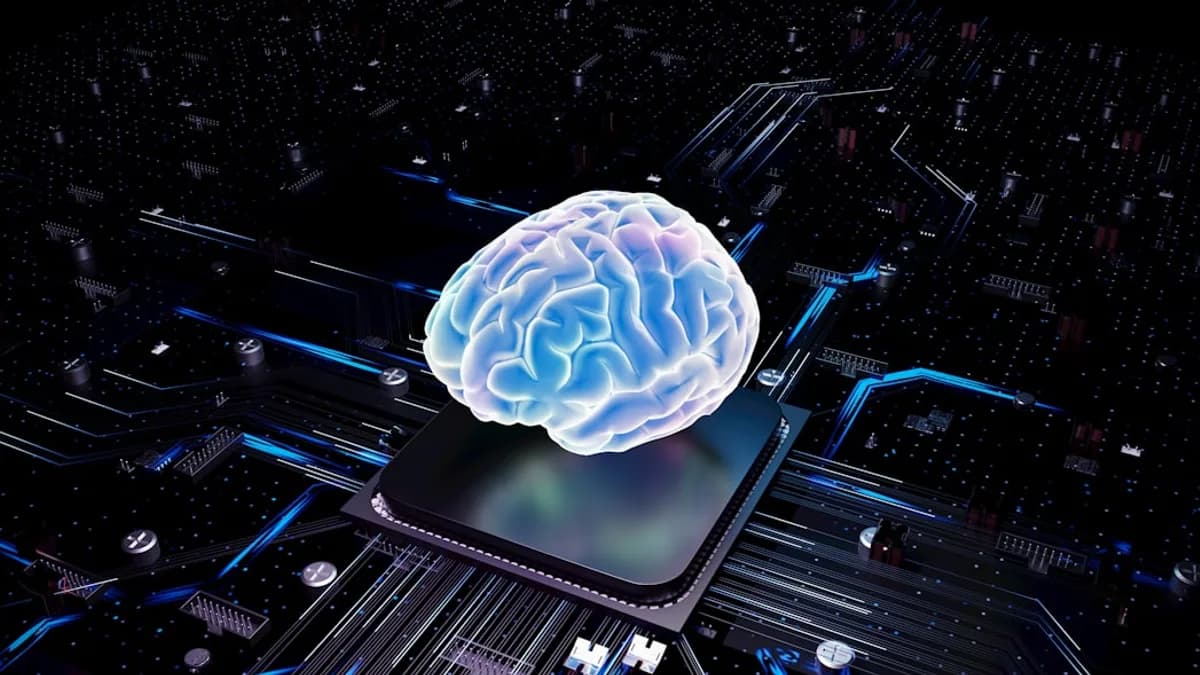 A brain over cpu represents artificial intelligence.