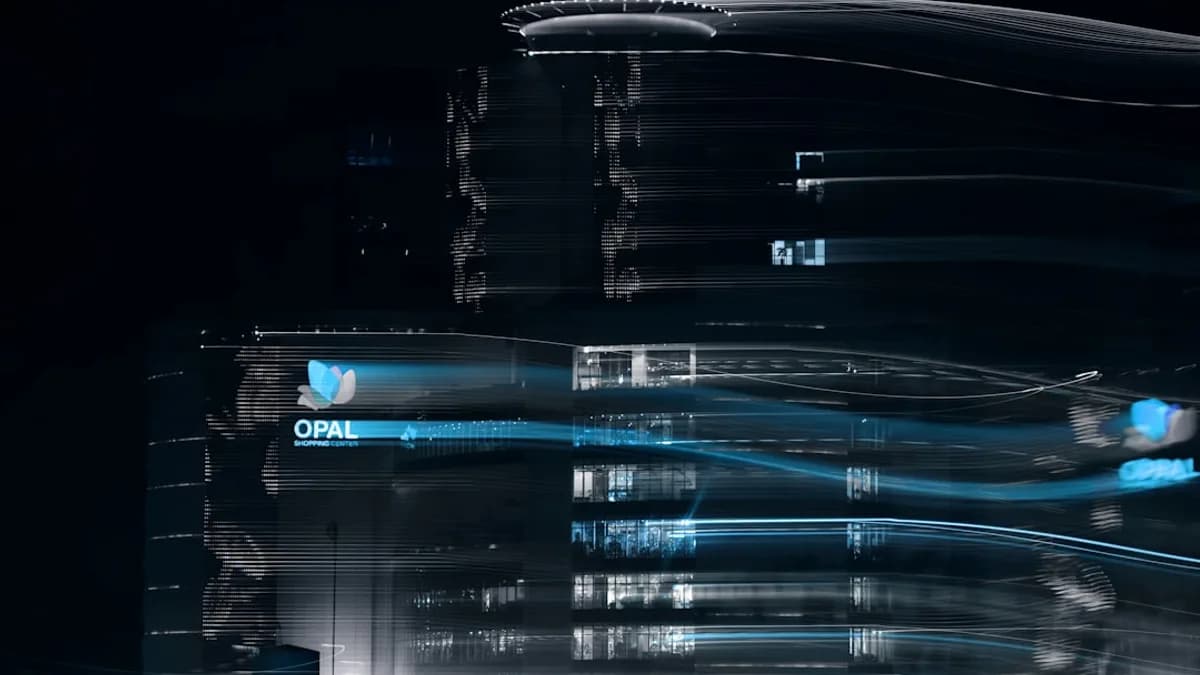 Abstract blue and gray futuristic digital interface