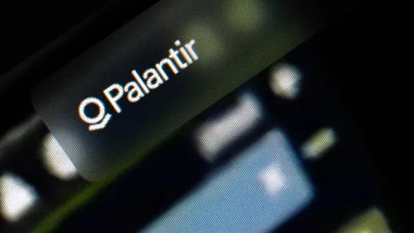 Palantir logo on a dark background