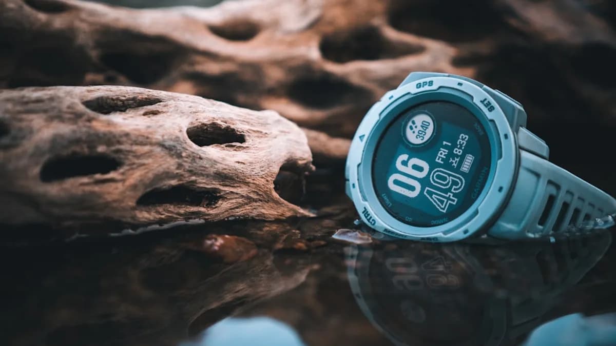 a watch on a rock