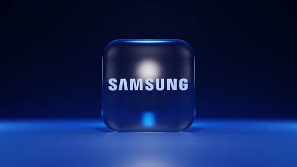 a blue cube with a white logo