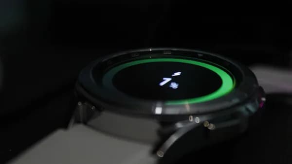 A close up of a smart watch on a table