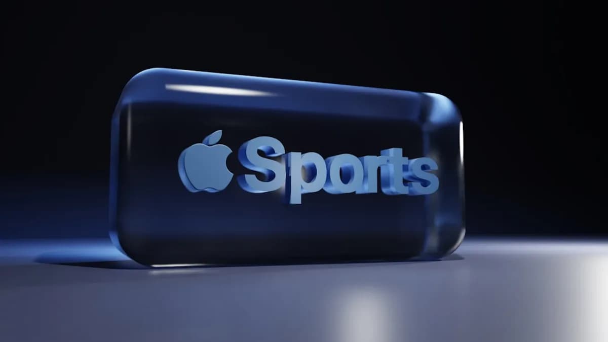 Apple sports logo on a dark background