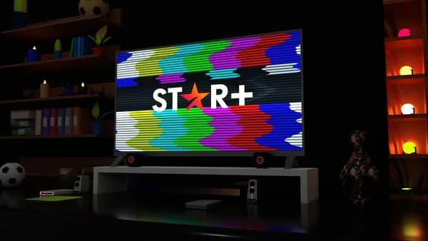 a television screen with the word star on it