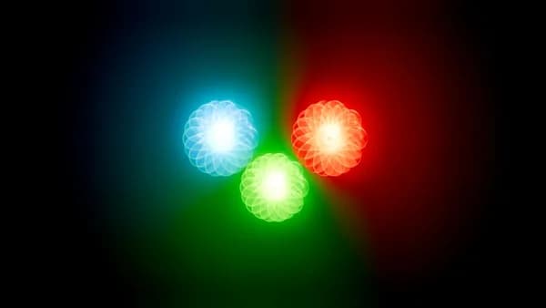 a close up of a traffic light with a blurry background