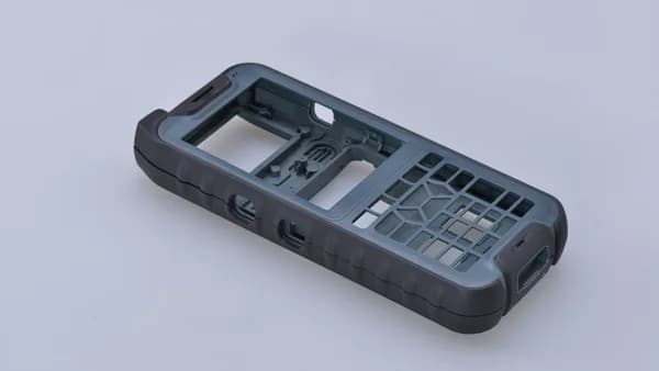 black and gray plastic tool