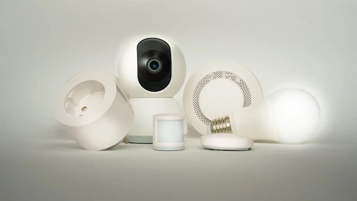 A group of electronic devices sitting on top of a table
