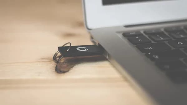 black USB flash drive